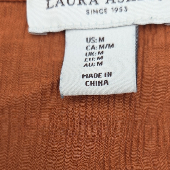 Laura Ashley Terracotta Ruffle Blouse - Picture 5 of 7